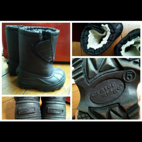 TODDLER CRATER RIDGE BLACK WINTER BOOTS SZ. 5 - Picture 2 of 2